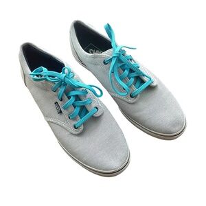 Vans Unisex Blue Pinstripe Striped Lace Up Sneakers Size 10 (7.5 UK, 41 EUR)‎